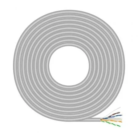 Aisens A135 0660 Bobina de Cable de Red RJ45 UTP CAT.6 AWG23 CCA (Aleación) 4 Pares Gris 100 Metros
